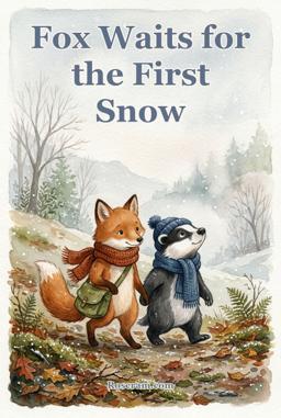 Fox Waits for the First Snow cover