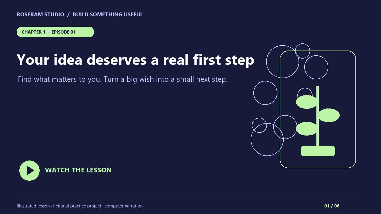 Episode 1: Your idea deserves a real first step