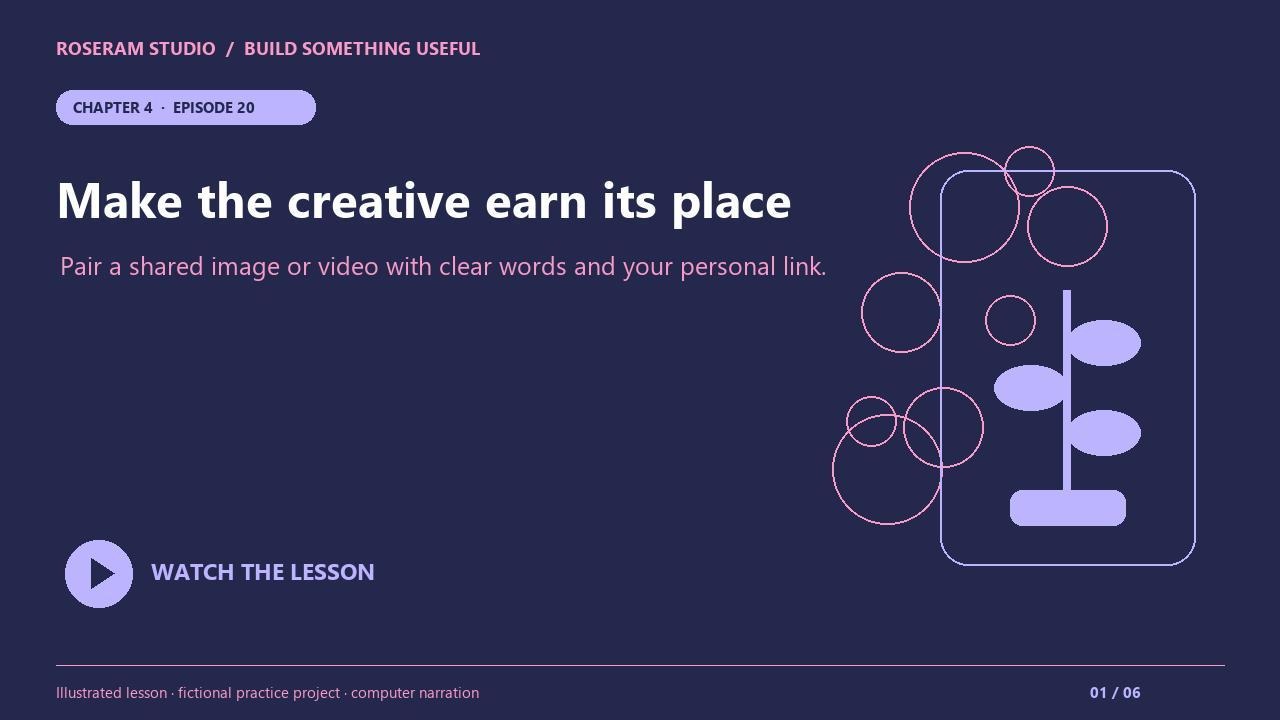 Watch: Choose a creative and write a caption