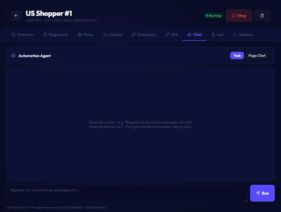 Basalt Browser: AI Chat screenshot